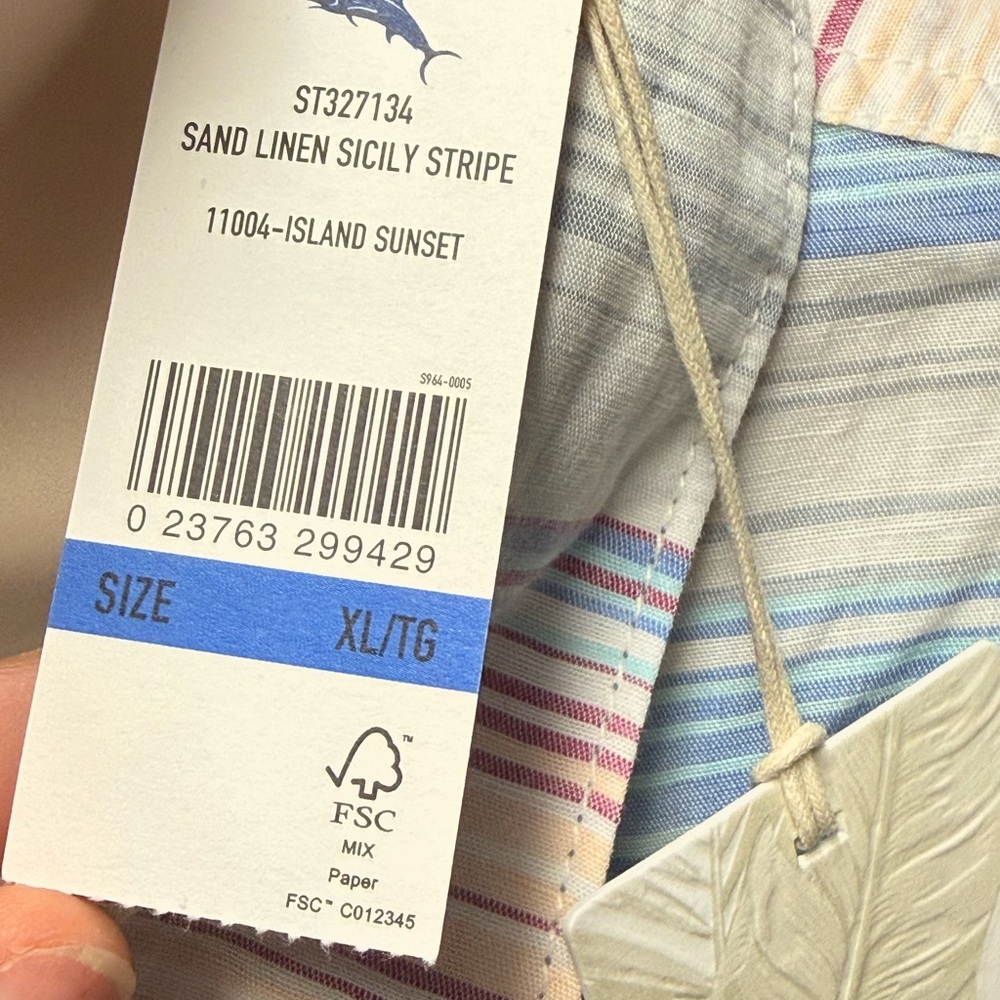 Tommy Bahama Pastel Striped Button Down Shirt - Picture 5 of 9